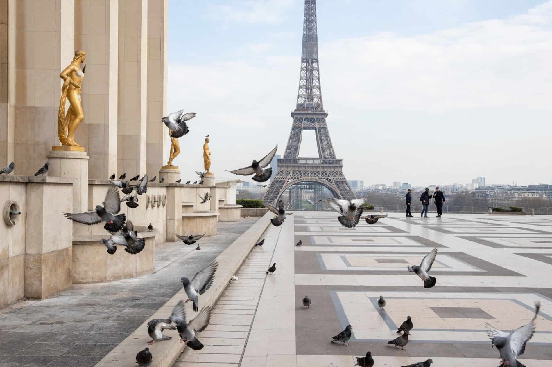 Quarentena em Paris : as impressionantes imagens de Paris deserta vista do céu